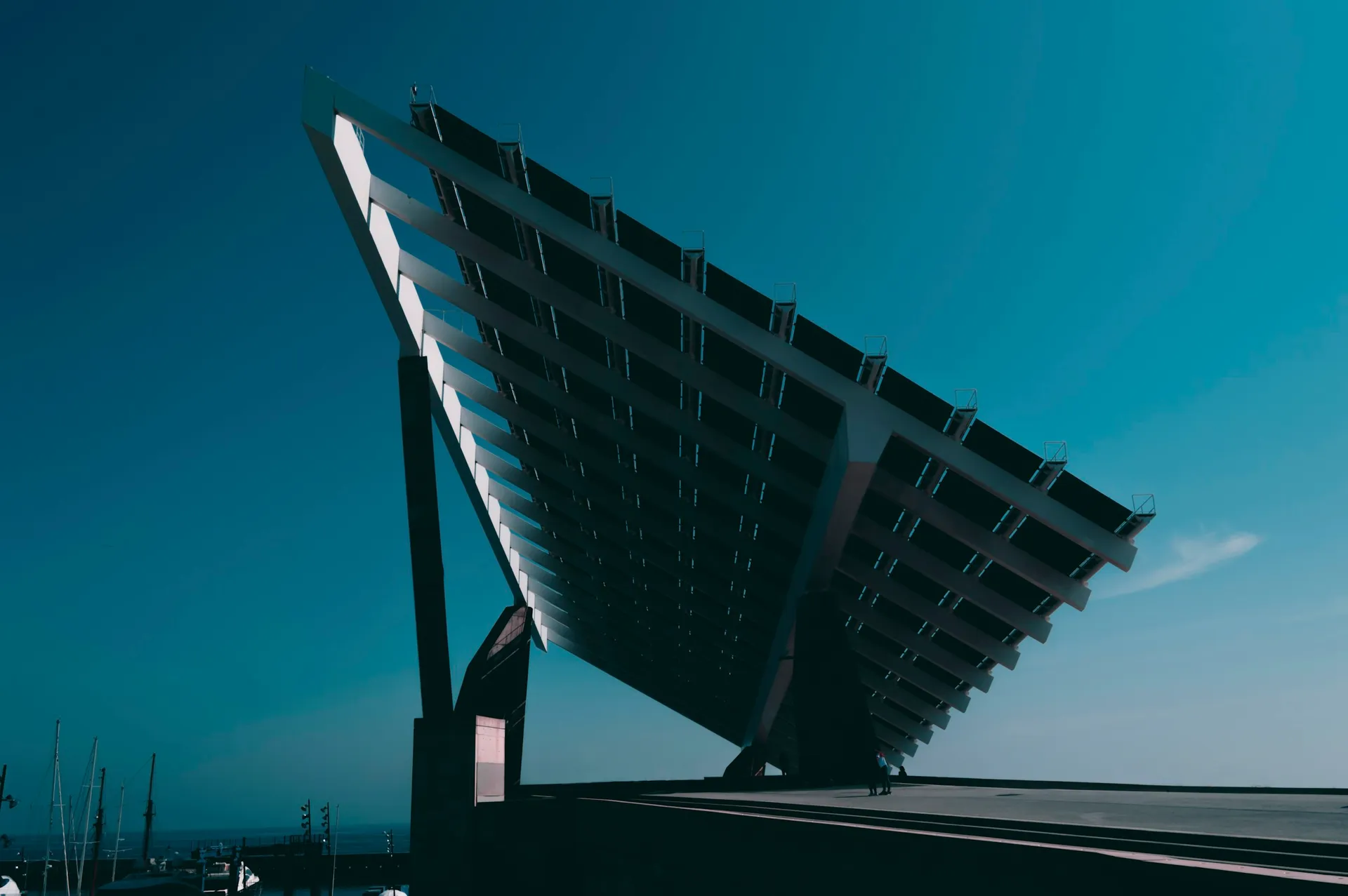 Close view of a solar panel surface